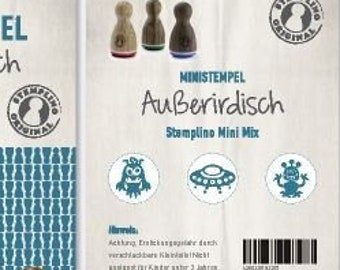 Mini Stempel Stempelset 3er Pack Außerirdisch