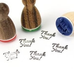 Stemplino Ministempel - Thank you ! - Holzstempel Holzstempel für Tagebuch Planer Dankbarkeitstagebuch Danke Dankeschön Labels