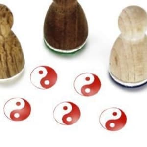Stemplino Ministempel - Yin Yang - Holzstempel Holzstempel für Tagebuch Planer Bullet Journal Yoga China Japan meditation