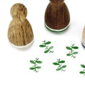 Stemplino Ministempel - Ranke - Mini Stempel Holzstempel für Tagebuch Planer Bullet Journal Karten Deko Pflanzen Zweig Frühling Blatt