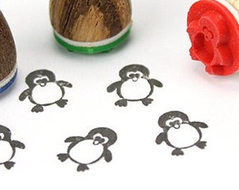 Stemplino Ministempel - Peggy Pinguin - kleiner Stempel Holzstempel für Tagebuch Planer Bullet Journal Zoo Tiere Zootiere Penguin
