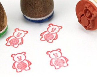 Mini Tampon Stemplino Original - Motif Bodo Buffle - Tampon En Bois FSC Diamètre 25 Mm - Pour Scrapbooking, Cartes Et DIY