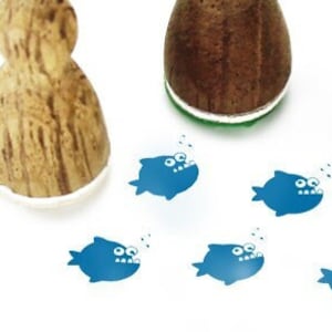 Stemplino Ministempel -Peter Piranha, Serie 6 Fisch Aquarium
