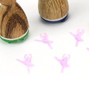 Mini timbro Stemplino - Bibi Ballerina - timbro in legno diario planner bullet journal balletto souvenir danza danza sport