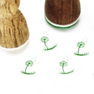 Stemplino Ministempel -Pusteblume- Holz Motivstempel für Journal Kalender Karten basteln,Mitgebsel Kinder Stempel,Löwenzahn Blume Dandelion