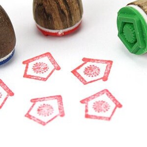 Stemplino Mini timbro - Casetta per gli uccelli - Timbro in legno Diario Planner Proiettile Diario Inviti Decorazione primaverile Giardino Festival Uccelli