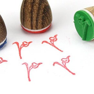 Stemplino Ministempel - Lilie - Holzstempel Tagebuch Planer Bullet Journal Kartenn Einladungen Hochzeit Trauerfeier Frühling