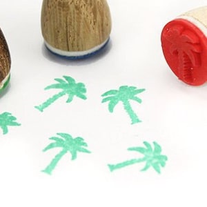Stemplino Ministempel - Palme - Holzstempel Holzstempel für Tagebuch Planer Reisetagebuch Bullet Journal Strand Urlaub Grüße