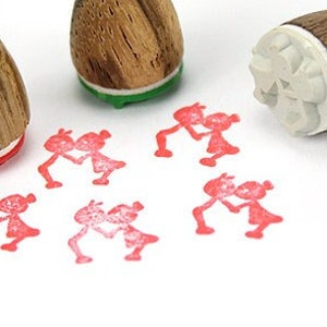 Stemplino Ministempel - Liebespaar - Holzstempel Motivstempel Tagebuch Planer Bullet Journal Date Verlobung Frischverliebte