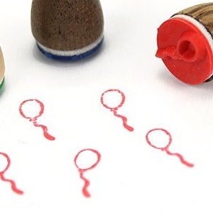 Stemplino Ministempel - Luftballon - Holzstempel Holzstempel für Tagebuch Planer Bullet Journal Einladungen Party Feier Date