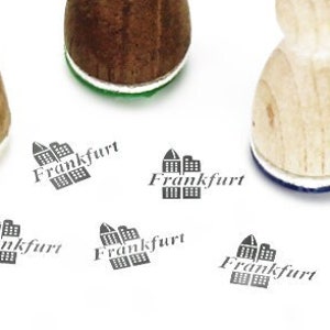 Mini francobollo Stemplino di auguri da Francoforte