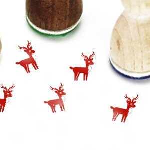 Stemplino Mini Stamp - Henry Deer - Timbre en bois pour agenda planificateur Bullet Journal Deer Christmas Deer Reindeer