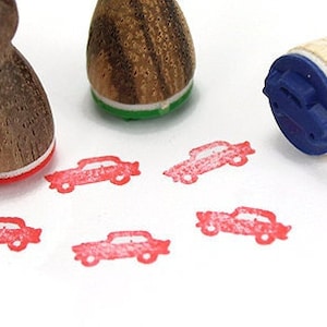 Stemplino Ministempel - Auto - Holzstempel Mitbringsel f. Tagebuch Planer Bullet Journal Car Reisetagebuch Führerscheinprüfung