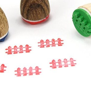 Mini timbro Stemplino - Recinzione - Timbro in legno Diario Planner Invito Festa in giardino Festa estiva Zoo Giardino Gabbia Timbratura