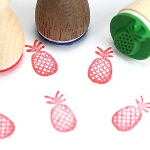 Stemplino Mini Stempel - Ananas - Houten Stempel voor Dagboek Planner Bullet Journal Uitnodigingen Stempelen Tuinfeest Zomerfeest