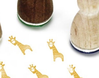 Stemplino Ministempel - Gigolo Giraffe - Mini Stempel für Basteln Tagebuch Planer Bullet Journal Zoo Tiere Tierpark Afrika Safari