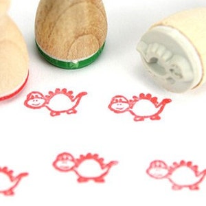 Stemplino Ministempel - Dino - Holzstempel Holzstempel für Tagebuch Planer Bullet Journal Dinosaurier Dinosaur Saurier Urzeit