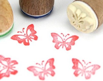 Stemplino Ministempel -Schmetterling- Holz Motivstempel für Journal Kalender Weihnachtskarten basteln,Mitgebsel Kinder Stempel,Tier Frühling