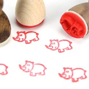 Mini Stempel Nashorn Nico - Motivstempel Tier Zoo