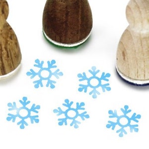 Stemplino Mini tampon – Flocon de neige – Mini tampon de Noël pour journal intime, cartes, calendrier de l'Avent, météo, neige, hiver