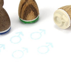 Stemplino Ministempel - Männlich - Holzstempel Mitbringsel für Tagebuch Planer Mitbringsel Planner Vatertag Männertag Mann