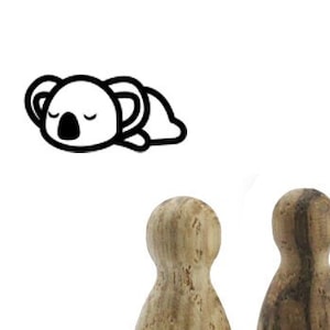 Stemplino Ministempel - Koala - Holz Motivstempel für Journal Kalender Weihnachtskarten basteln,Mitgebsel Kinder Stempel,Tier Zoo Koalabär