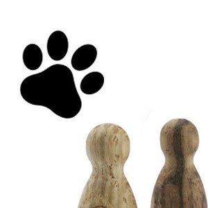 Stemplino Ministempel -Pfote- Mini Stempel für Tagebuch Journal Katze Hund Fuchs Bär Fußspuren Wichtelzubehör Fußabdruck Wichteltür