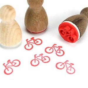 Stemplino Mini Stamp-Rower-Drewniany Stamp Drewniany Stempel Prezent na Pamiętnik Bullet Journal Rower Kolarstwo Rowerzysta