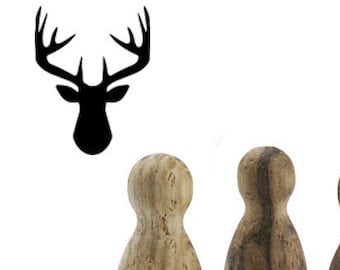 Stemplino mini stamp - deer antlers - small stamp for diary planner autumn Christmas hunter souvenir deer reindeer