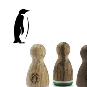 Stemplino Ministempel - Pinguin - Holzstempel Holzstempel Basteln mit Kindern Tagebuch Planer Zoo Tiere Kaiserpinguin Penguin