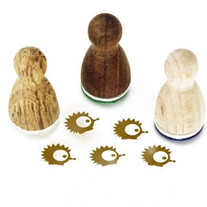 Stemplino Ministempel - Glotzi Igel - Holzstempel für Tagebuch Planer Bullet Journal To do list Waldtier Tier Kinderstempel