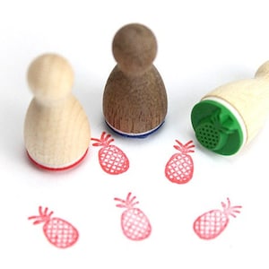 Stemplino Ministempel - Ananas - Holzstempel für Tagebuch Planer Bullet Journal Einladungen Stempeln Gartenparty Sommerfest