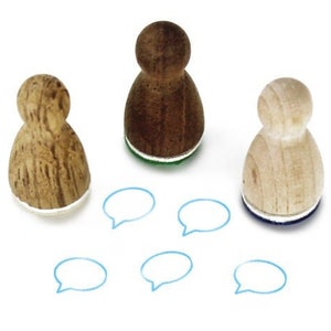 Stemplino Ministempel - Sprechblase - Mini Stempel Lehrer Motivstempel Tagebuch Journal Note Quote Zitat Meeting Kinder zeichen