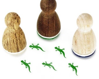 Stemplino Ministempel Günther Gecko , Serie 6 Eidechse Kriechtier chamäleon