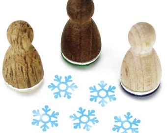 Stemplino Mini Stamp - Snowflake - Mini Stamp Christmas crafts for diaries, journals, cards, advent calendars, weather, snow, winter
