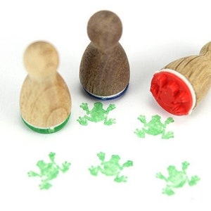 Mini Stempel -Frosch- Motivstempel Teich Tiere Amphibie