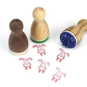 Stemplino Ministempel - Hund - Holzstempel Motivstempel Tagebuch Planer Bullet Journal Dog Hundeliebhaber Hundebesitzer Tier
