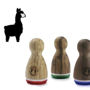 Stemplino Mini timbro - Alpaca/Lama - Timbro in legno per artigianato Diario Planner Bullet Journal Planner Stamping Lama Animal Zoo