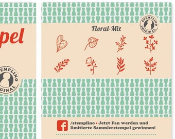 Idée cadeaux Mini ensemble de tampons floraux-mélange de fleurs plantes motif botanique ensemble de timbres artisanat Scrapbooking Bullet Journal cartes bricolage