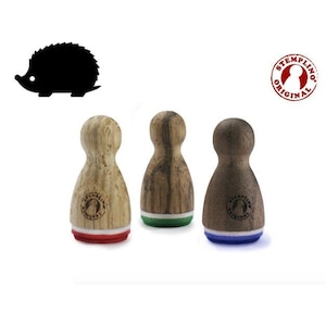 Stemplino Ministempel - Igel - Holzstempel Holzstempel für Tagebuch Planer Bullet Journal Waldtiere Winterschlaf Tierstempel