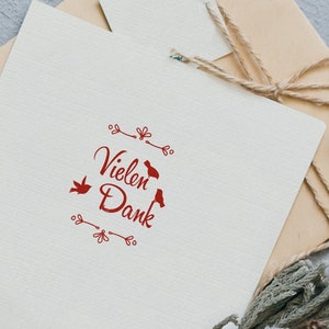 Stemplino L Stempel - Vielen Dank - Holzstempel zum Basteln Scrapbooking Bullet Journal Alben Geschenke Karten selbstmachen