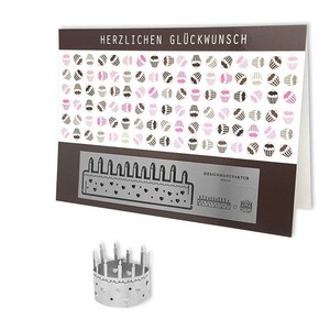 Skulpo® Edelstahl Klappkarten - Geburtstag II- 3D Grußkarten Pop-up Karten Basteln Geschenk Kinder Schreibtisch Skulptur Deko Miniatur