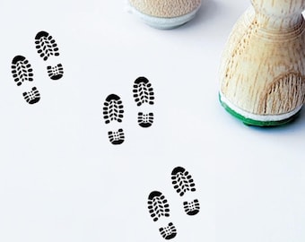 Gnome stamp - shoe print - gnome door footprint boots footprints footsteps, gnome accessories for Christmas Christmas card decoration DIY