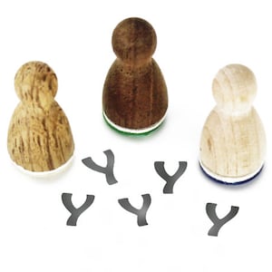 Letterstempel - hoofdletter Y - houten alfabetstempel voor dagboekkaarten, kalenderambachten, kinderstempel, gepersonaliseerde naambelettering
