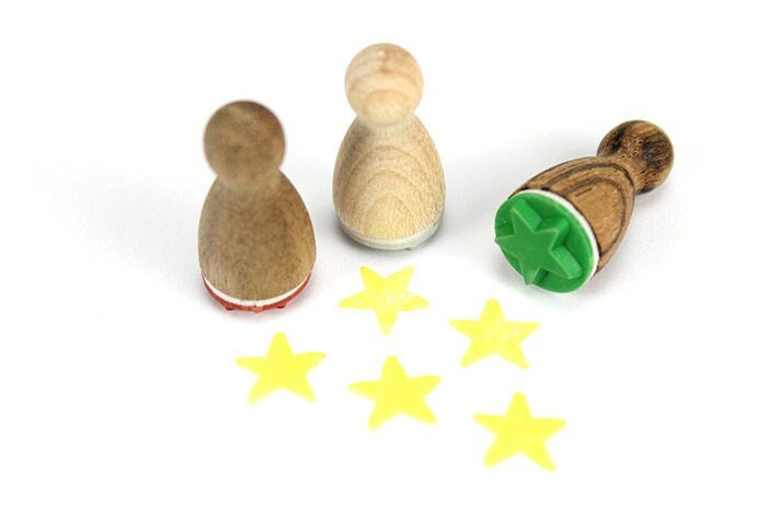 Mini Tampon étoile Stemplino En Bois FSC – 12 Mm, Idéal Pour Scrapbooking, DIY, Anniversaire
