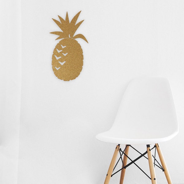 Korkmotiv Ananas - Pinnwand aus Kork in Ananasform - selbstklebend und leicht wieder zu entfernen - Wandtattoo Wandsticker Wandbild aus Kork