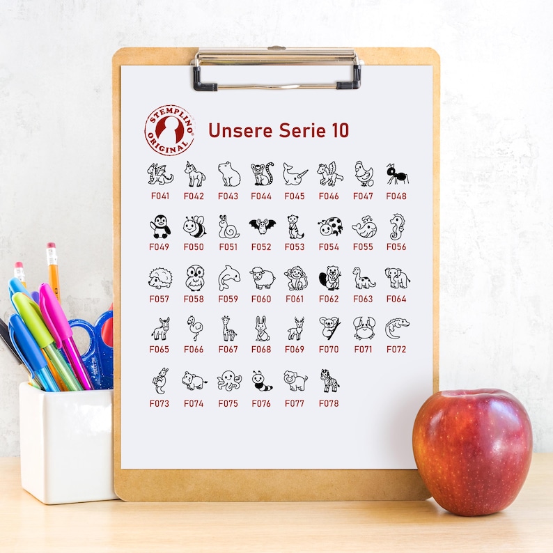 Mini Stamp Wood caspar Capybara Animal Motif Children's Stamp for