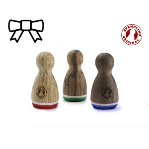 Mini timbro Stemplino - Fiocco - Timbro in legno per diario artigianale, diario, principessa, sacchetto di zucchero, papillon