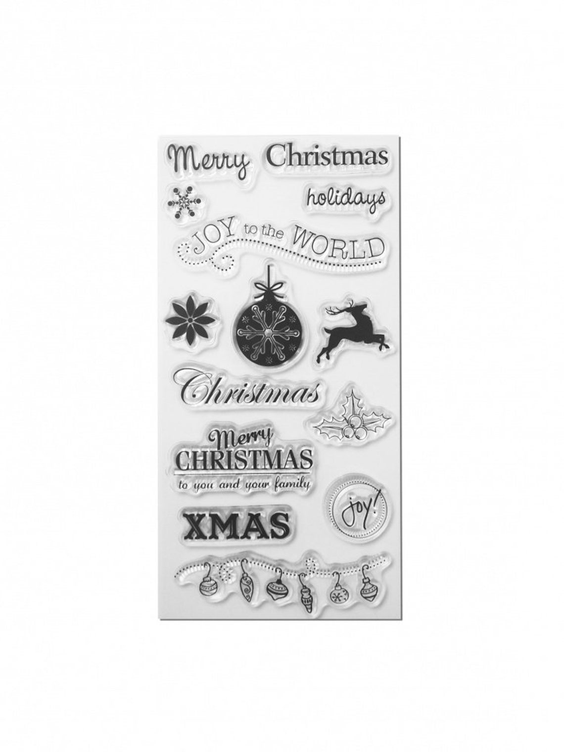 Clear stamp SetMerry Christmas I Etsy