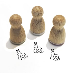 Ministempel -Stanley Schnecke- Tier Motiv Kinderstempel zum Basteln Malerei Journal Adventskalender Ideen kleine Geschenke,Serie 10-F051